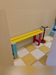 FFBH Metal Shoe Changing Stool Entrance Door Minimalist Rectangular Ottoman Modern Luxury Creative Colorful Footrest Home Furniture Q3P9R