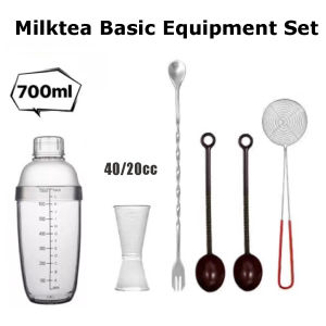 Milktea Basic equipment set High Quality Acrylic Milk Tea Shaker Cocktail Juice Shaker Bot Blender Bar Supplies 300ml/500ml/700ml/1000ml Clear