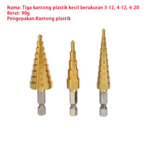 （ORICOD)4-32mm Mata Bor Multi-Tahap Pagoda Tangga Payung Mata Bor Langkah Mata Bor Set 6 Pcs