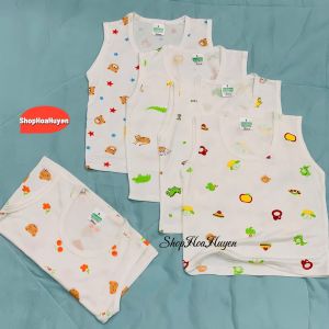 Combo 5 áo ba lỗ bé trai bé gái chất vải thun lạnh siêu mềm mại tháng mát họa tiết cực xinh - áo ba lỗ mặc nhà cho trẻ em sơ sinh 5-15kg