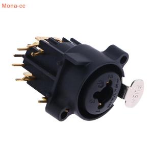 【Special price】🔥CC 1PC Combo XLR และ6.35mm JACK Connector PANEL MOUNT CHASSIS Connector สำหรับไมโครโฟน
