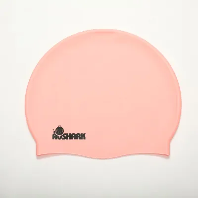 AUSHARK Silicone Swimming Cap Adults & Kids Great Stretch Swim caps（Black/White/Pink/Blue）