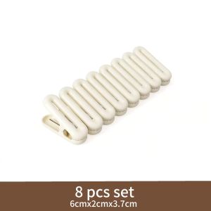 8pcs Set Clothespins Traceless Windproof Fixing Clothes Quilts Small Plastic Clips Multi-functional Household Clothespins