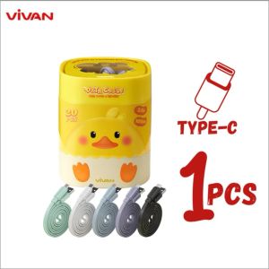 Vivan CBC100 II Kabel Data Usb Type C 2.4A Colorful Kabel Charger Type C Vivan Fast Charging
