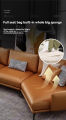 โซฟารูปตัวแอล โซฟา​In genuine leather sofa  living room Italian style. 