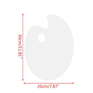 Transparent Acrylic Palette Transparent Plastic Painting Color Mixing Tray Transparent Oval Plastic Palette 11.8 X 7.9 Inches /15.7x11.8 Inches Non-Stick And Easy To Clean Can Be Used For Oil Painting Acrylic Gouache And Other Pigments