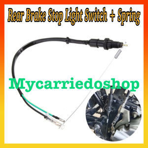 Universal Motorcycle Bike Rear Brake Stop Light Switch + Spring For Honda Kawasaki Suzuki