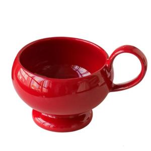 Fashion Shape Ceramic Mug 280ml With Practical Handle Ceramic Coffee Mug For Home School And Gym
