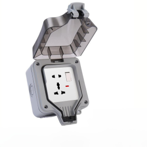 เต้ารับกันน้ำกันฝุ่นกลางแจ้ง กลางแจ้ง ผนัง ติดตั้งอย่างเป็นทางการ เปิดครั้งเดียว ห้ารู ป้องกันน้ำกระเซ็น แผง กันน้ำ ซ็อกเก็ต