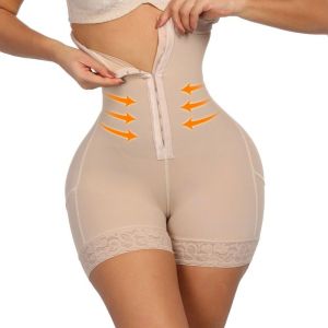 Women Tummy Control Slimming Panty High Waist Body Shaper Shorts Hooks Shapewear