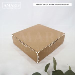 DK-01 Kardus Die Cut Kotak Brownies Isi 10 Pcs RajaBox Packaging