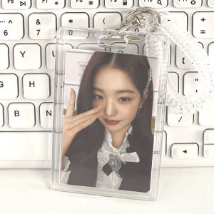 Transparent Acrylic ID Card Holder Blueberry Sleeves Kpop Lomo Photocard Toploader with keychain
