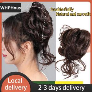 [COD] WHPHous Ship within 24 hours Synthetic Hair Bun Chignon Messy Curly Gripping Clip Hairpin Elastic Scrunchy False Hair Pieces For Women Hairpins