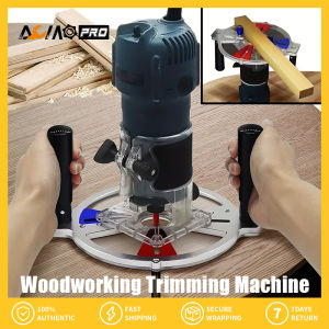 AumoPro Woodworking Trimming Machine - Milling/Grooving/Engraving/Trimming/Balancing/Flipping/Slotting/Chamfering - All Your Woodworking Needs in One Tool - Woodworking Cushioning Multi-guide Holder