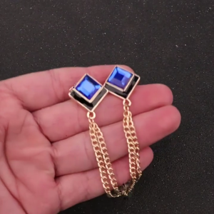 Elegant Square Collar Decoration Crafted In Sturdy Metal for Dress Shirts and Sophisticated Ensembles