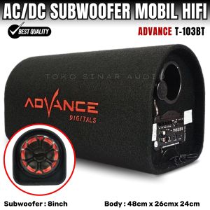 SPEAKER WIRELESS SUBWOOFER AUDIO MOBIL MURAH AC/DC HIFI BASS POWER AMPLIFER Jack Microphone Karaoke Speaker Tabung 8 inch ADVANCE T-103BT | speaker bluetooth full bass | speaker karoke | salon bluetooth | soundcard | subwoofer mobil - TOKO SINAR AUDIO