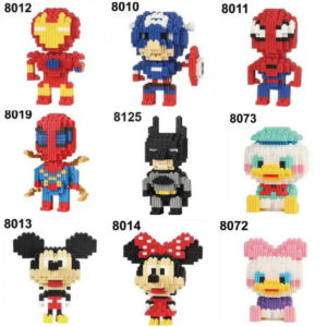 Mainan Anak Balok Susun 3D Puzzle Nano Block Disney Marvel Sup Mini