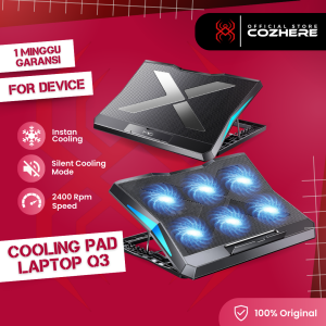 Cooling Pad Laptop Kipas Laptop Cooler Gaming Stand Alas Laptop Cooling Fan Pendingin Portable Mute Cooling Q3 With 6 Fan
