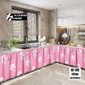 H.CHENG HOME Lababo Curtain Sale Curtain Lababo Kitchen Sink Red Lababo For Kitchen Pink Curtain For Lababo Kitchen Kurtina Sale Lababo Kitchen Curtain Pang Lababo Half Curtain For Window 65cm*150cm(KITCHEN CURTAIN SERIES). 