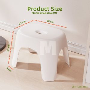 【Woody】 Nordic Home Living Room Plastic Stool Thickened Childrens Low Stool Bathroom Bath Plastic Stool Non-Slip Baby Small Bench