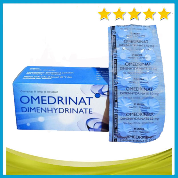 Obat Paten Omedrinat 50 mg 10 Tablet Paling Cepat Atasi Mabuk Perjalanan Ampuh Atasi Mual | Manjur Obati Muntah-Muntah Tenangkan Pikiran Depresi& Cepat Tertidur