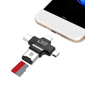 4 in 1 OTG Micro USB Type-C Memory TF Card Reader Phone