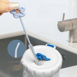 Silicone Flower Straw Brush Cleaning Brush Special Small Brush Gap Cup Straw Cleaning Extended Tool Cup Brush Bottle Brush
