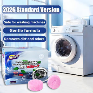 ✨Sterilization rate 99.9%✨3in1 washing machine cleaner 12pcs agent stain remover washing machine tub cleaner washing machine tablet mold remover cleaning