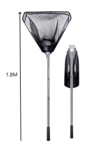 Fishing Net Folding Fishing Net Stainless Steel Retractable Big Fish Net 3M Pole Fly Landing Fishing