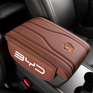 PU Car Armrest Pad Organizer Bag Auto Armrests Storage Box Cover Protection Cushion For BYD Atto 3 Dolphin E6 Tang Seal