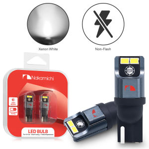 2PCS Nakamichi 4LED T10/W5W Car Small Headlight Dome Light Trunk Light Side Door Light License Plate Light Interior Lamp