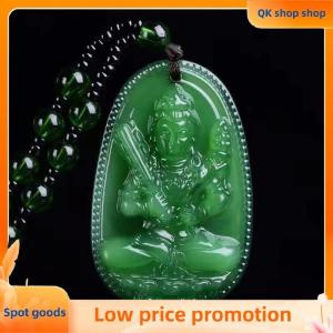✨QK shop✨ Chinese Lucky Amulet Buddha Necklace Manjushri Bodhisattva Guanyin Pendant For Men Women Long Sweater Chain Gift