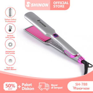 SHINON SH-788 catokan rambut smoothing ion 2in1 curly dan lurus catok pelurus rambut salon