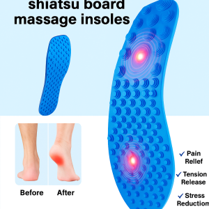 Young Mens Foot Massage Insoles Shiatsu Plate Pebble Massage
