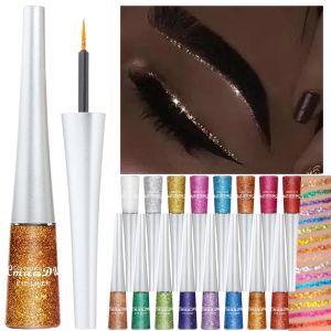 CMAADU ปากกาอายไลเนอร์เหลว16สีอายไลเนอร์กันน้ำสีประกายกลิตเตอร์แป้งอายแชโดว์เขียนขอบตาดินสอแต่งหน้าไม่เลอะเครื่องสำอางสำหรับตา
