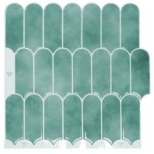 JAYQQ Self-adhesive 3D Wall Tile Fish Scale PVC Wall Sticker Portable Mold Resistant Kitchen Backsplash For Kitchen Bathroom