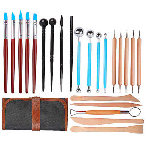 24Pcs Clay Tools Ceramic Clay Modeling Carving Tools Beginners DIY Craft Sculpting Kit