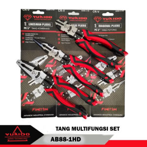 YUKIDO Linesman Multifunction Pliers/Tang Kombinasi/Lancip/Potong Multifungsi 9 inch Chrome vanadium