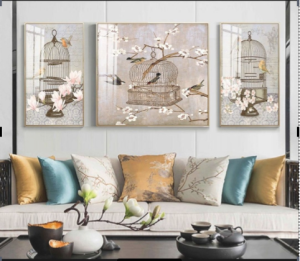 [HCM]SET 3 TRANH GỖ TRÁNG GƯƠNG SANG TRỌNG