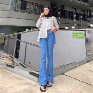 Celana Cutbray jeans wanita Celana kulot wanita high waist jeans terbaru