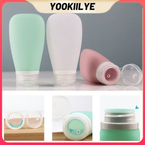 4ชิ้น/ชุดขวดซิลิโคนใช้สำหรับเดินทาง60/90มล. ภาชนะพกพาบีบเปล่าเติมได้สำหรับแชมพูโลชั่นครีมนวดผม