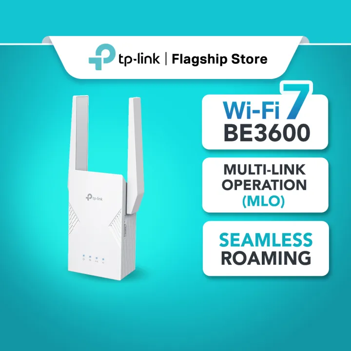 TP-Link RE225BE BE3600 WiFi 7 Dual Band Range Extender Wireless Gigabit MLO EasyMesh