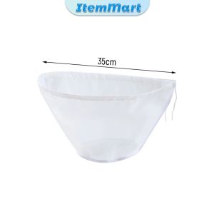 ItemMart Reusable Mesh Soy Milk Strainer Juice Nut Milk Tea Nylon Filter Bag Bowl-shaped Food Coffee Filter