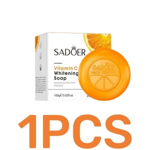 SADOER Vitamin C Whitening Mite Removal Soap 100g vc Body Care Oily Skin Brightening Moisturizing Cleansing Skin
