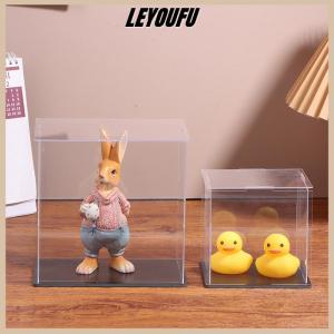 LEYOUFU กล่องโชว์อะคริลิคใส1ชิ้นกล่องป้องกันฝุ่นสำหรับตุ๊กตา ของเล่น ของสะสม22ขนาด
