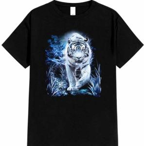 Kaos Oblong Distro Pria Design Macan Es / Baju Kaos pria wanita Cewek Cowok Gambar Macan Harimau Es