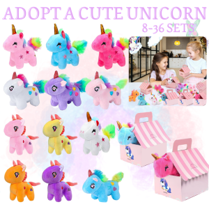 8-36Sets Unicorn Stuffed Animals Adopt Me Unicorn Plush Party Favors Birthday Gifts with House for Girls2026