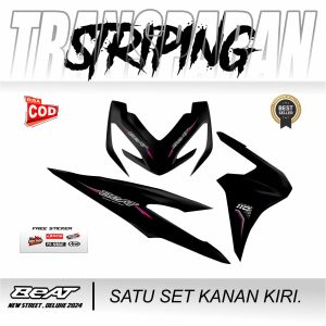 Stiker Motor Honda Beat New Deluxe Street 2024 2025 Motif Simple Keren Variasi Transparan - Motorcycle