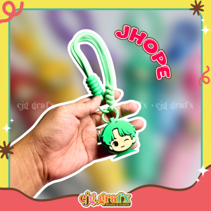 Customized BTS Chibi Head Clicker Name Clicker | Personalized 3D Printed Keychain | Bag Tag | Backpack Charm | Fan Made Gift | CJG GraFx