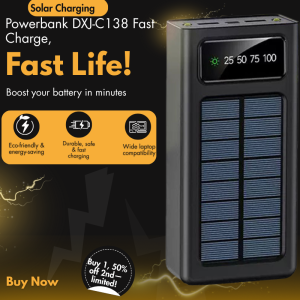 SolarMax UltraCharge C138 Powerbank – Solar + Fast Charge High Capacity LED Display
